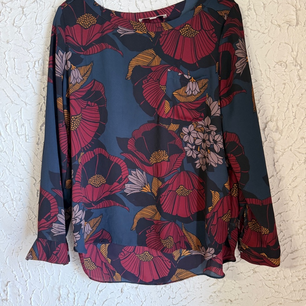 LOFT Multicolor Floral Blouse